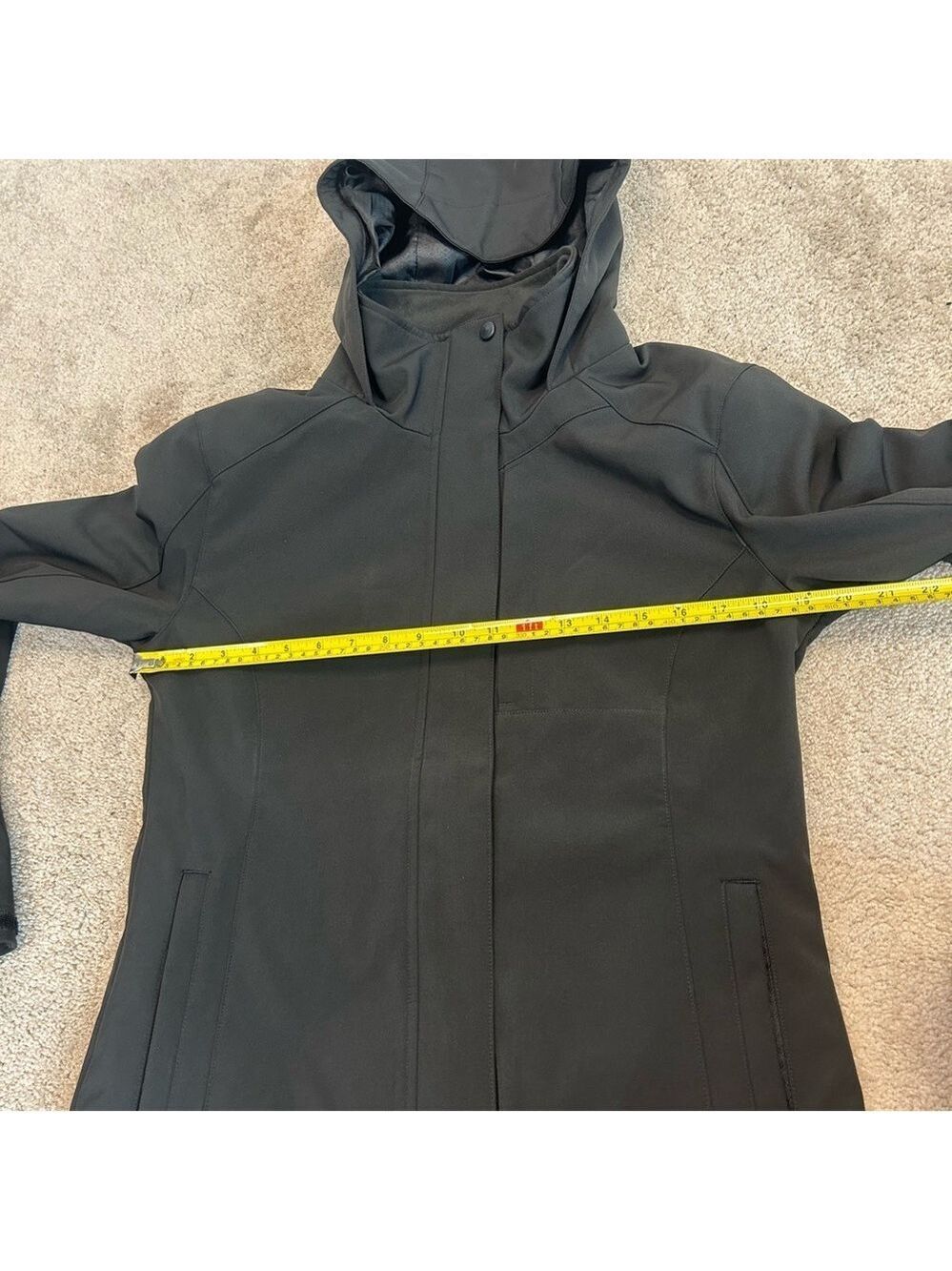 Avia black hooded full front zip long sleeve jacket coat Sz M - Picture 14 of 15